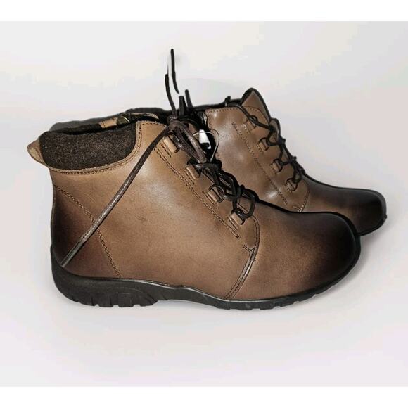 New! Propet Women's Delaney Leather Ankle Boots Brown Casual Boots Sz 7 $115 - Picture 2 of 11